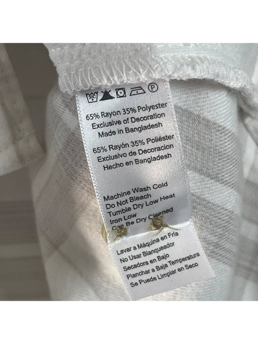 Jachs Girlfriend Plaid Button Front Shirt Women's Small Gray White - Picture 7 of 7